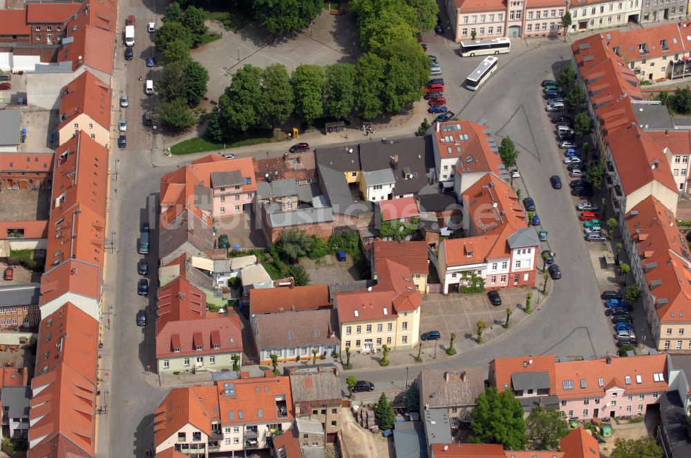 Altlandsberg von oben - Marktplatz Altlandsberg