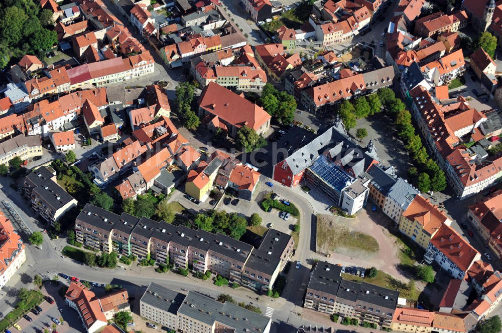 Arnstadt von oben - Marktplatz in Arnstadt, Thüringen