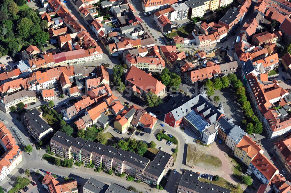 Arnstadt aus der Vogelperspektive: Marktplatz in Arnstadt, Thüringen