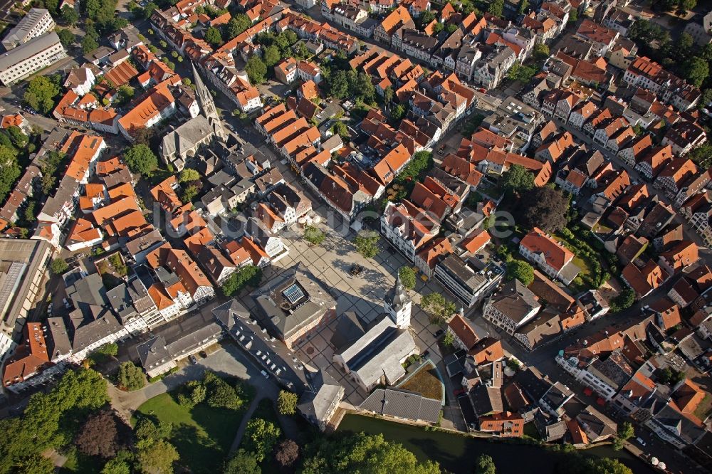 Luftbild Detmold - Marktplatz in Detmold im Bundesland Nordrhein-Westfalen