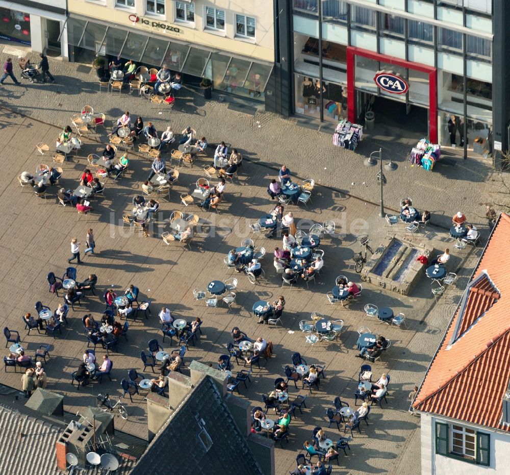 Dorsten von oben - Marktplatz in Dorsten im Bundesland Nordrhein-Westfalen NRW