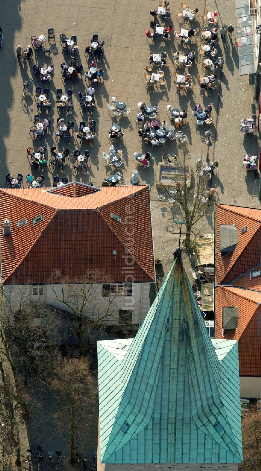 Dorsten aus der Vogelperspektive: Marktplatz in Dorsten im Bundesland Nordrhein-Westfalen NRW