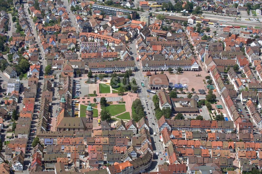 Freudenstadt aus der Vogelperspektive: Marktplatz Freudenstadt