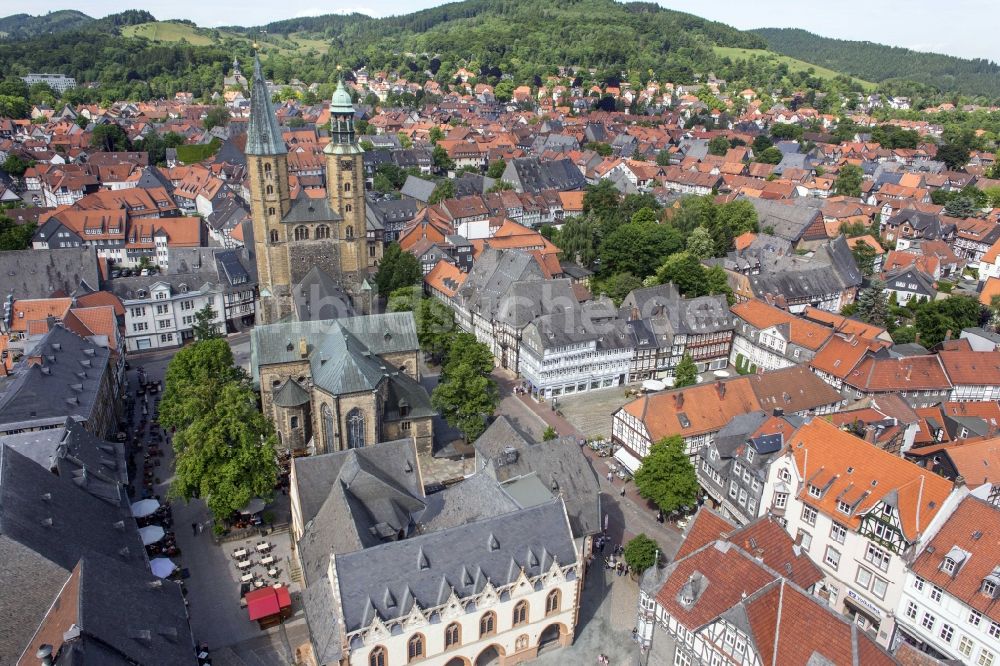 Luftbild Goslar - Marktplatz in Goslar im Bundesland Niedersachsen, Deutschland