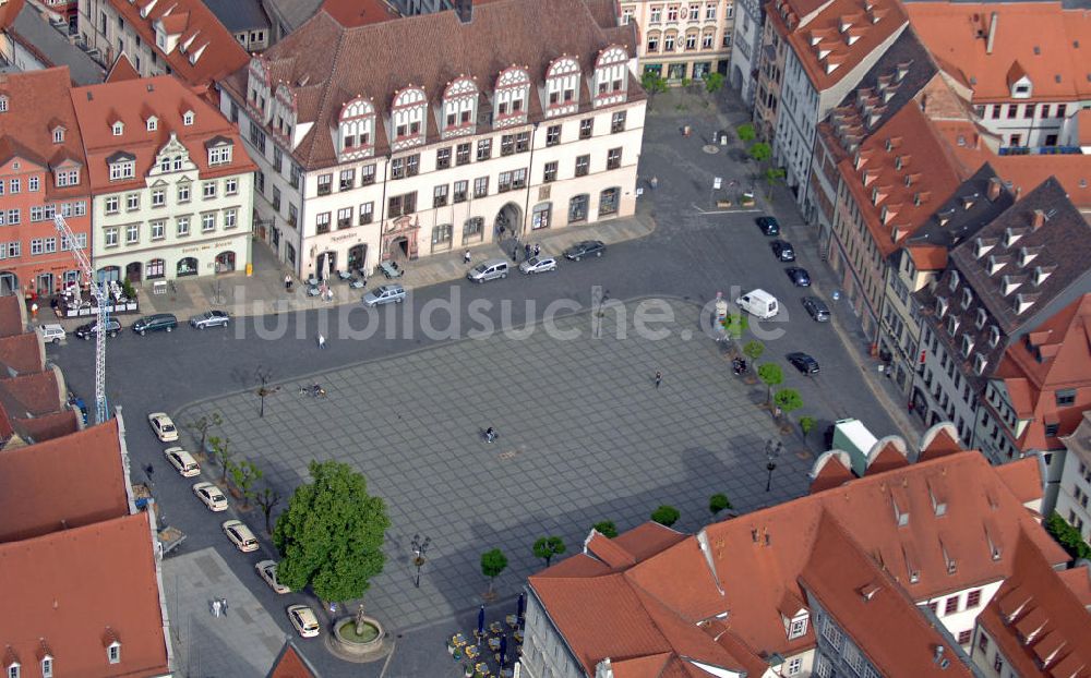 Naumburg aus der Vogelperspektive: Marktplatz in Naumburg