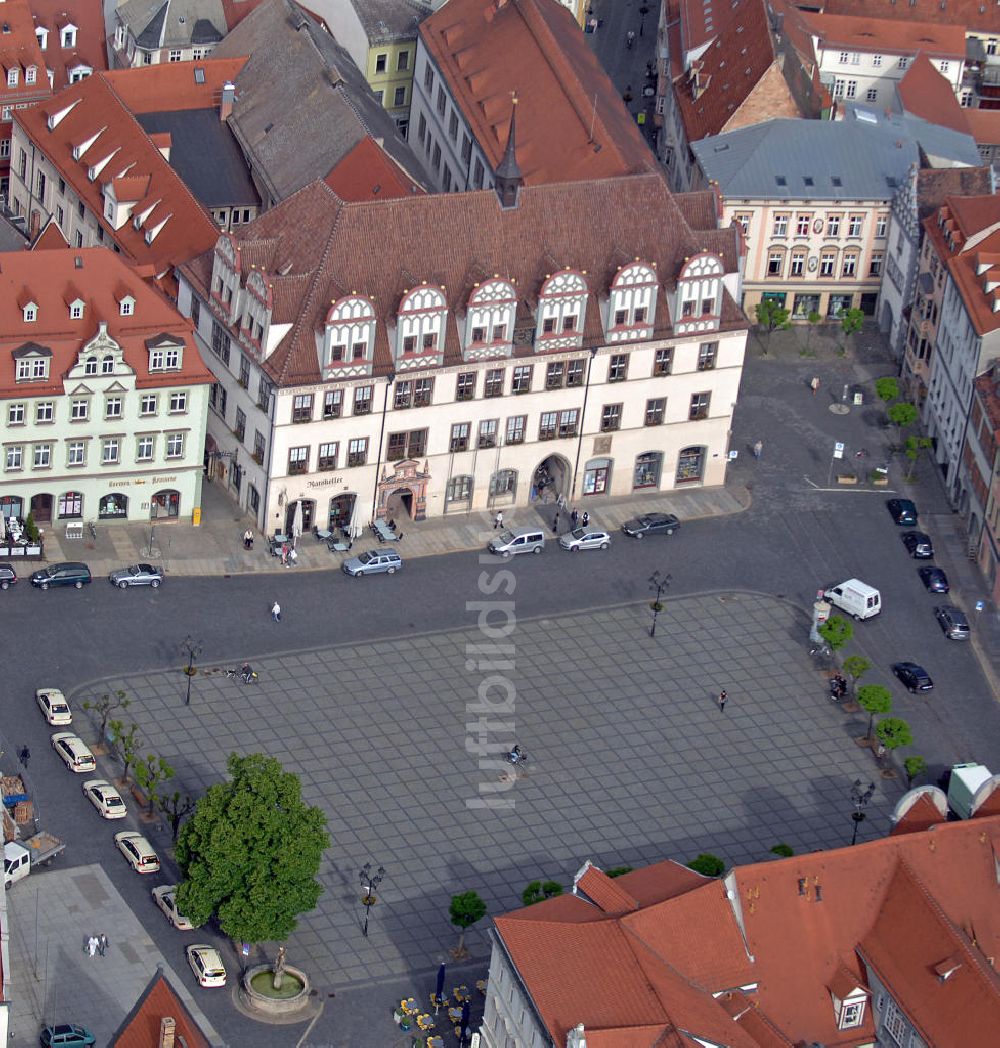 Luftbild Naumburg - Marktplatz und Rathaus in Naumburg