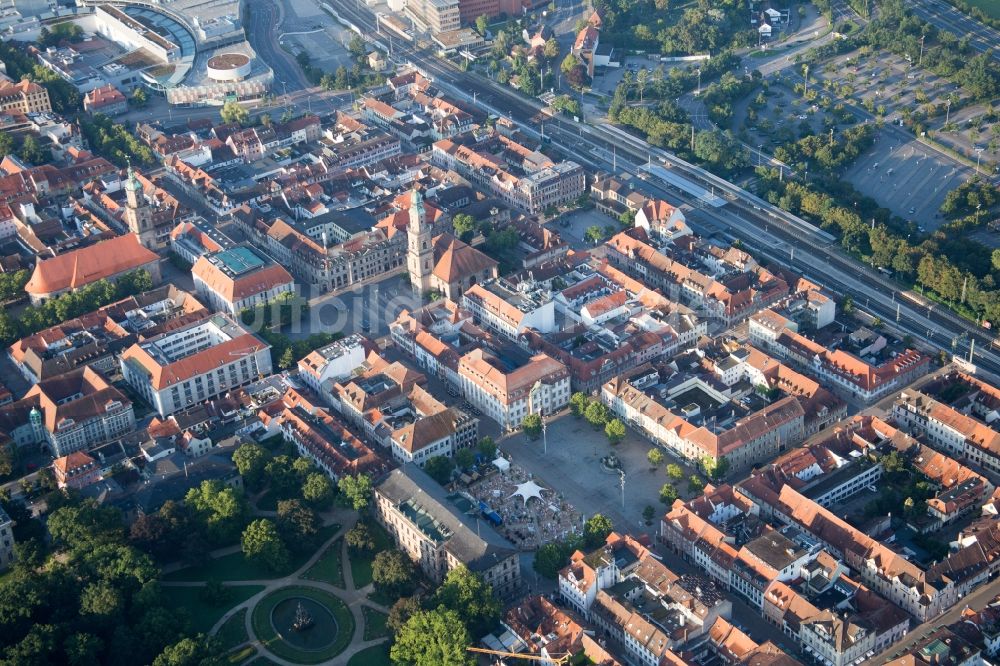 Luftbild Erlangen - Marktplatz und Schloßplatz in Erlangen im Bundesland Bayern