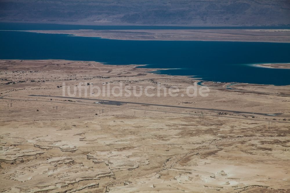 Luftbild Masada - Masada landing strip im South District bei Masada am Toten Meer, Israel