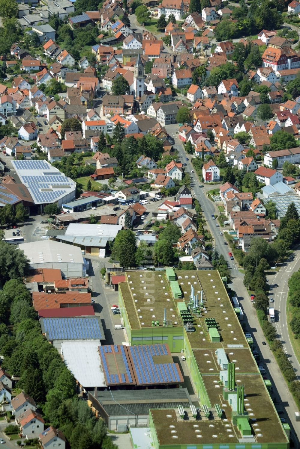 Sulzbach an der Murr aus der Vogelperspektive: Maschinenpark am Firmengelände der Firma Erkert HES-Präzisionsteile in Sulzbach an der Murr im Bundesland Baden-Württemberg, Deutschland