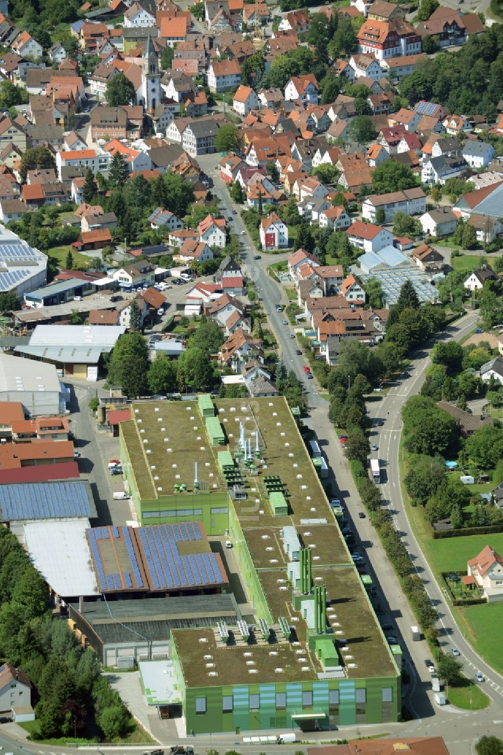 Luftbild Sulzbach an der Murr - Maschinenpark am Firmengelände der Firma Erkert HES-Präzisionsteile in Sulzbach an der Murr im Bundesland Baden-Württemberg, Deutschland