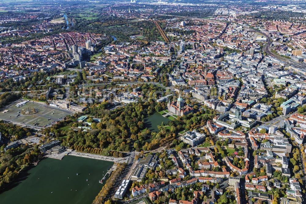 Luftbild Hannover - Maschpark am Maschsee in der Landeshauptstadt Hannover im Bundesland Niedersachsen