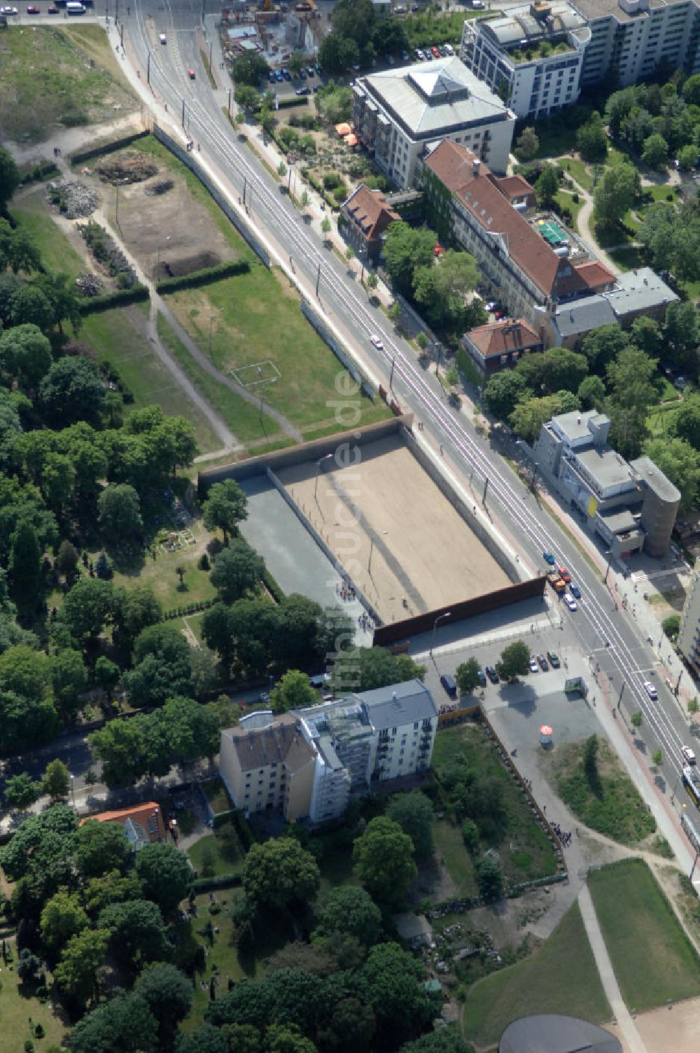 Berlin von oben - Mauerpark in Berlin Mitte