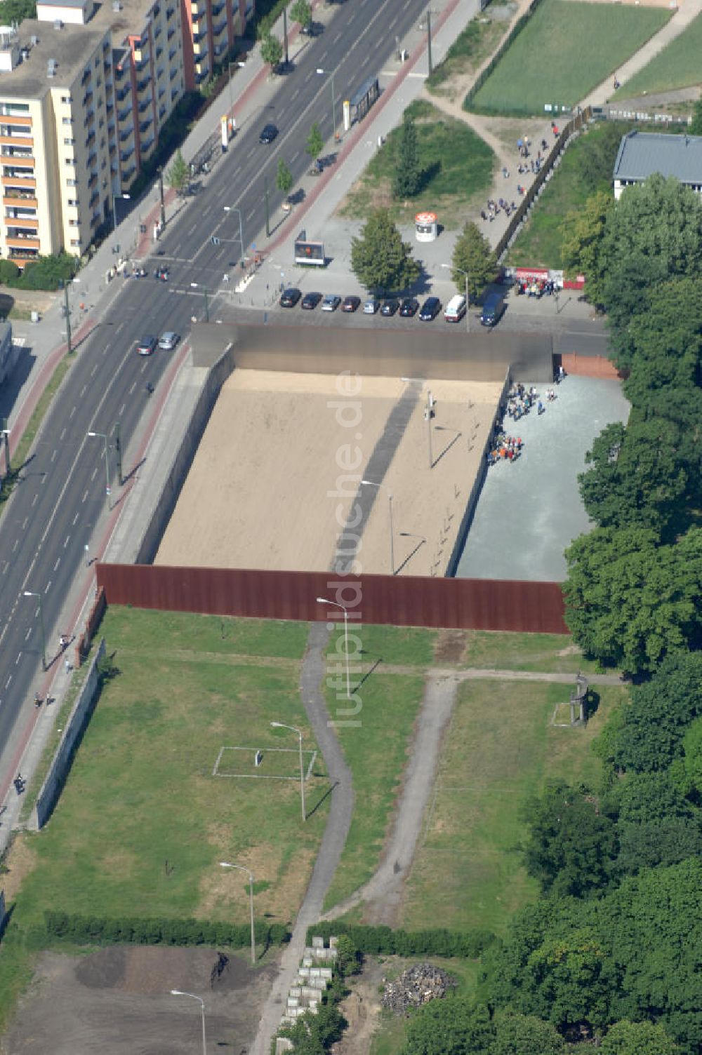 Berlin aus der Vogelperspektive: Mauerpark in Berlin Mitte