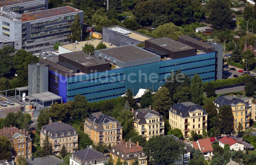 Luftaufnahme Dresden - Max-Planck-Institut für Molekulare Zellbiologie und Genetik ( MPI-CBG ) an der Pfotenhauerstraße in Dresden im Bundesland Sachsen