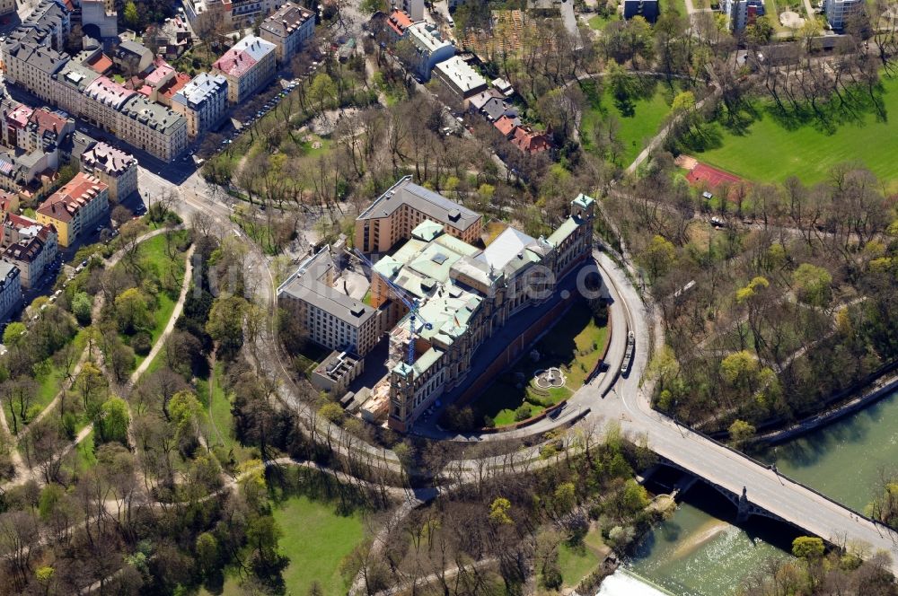 Luftbild München OT Haidhausen - Maximilianeum in München im Bundesland Bayern