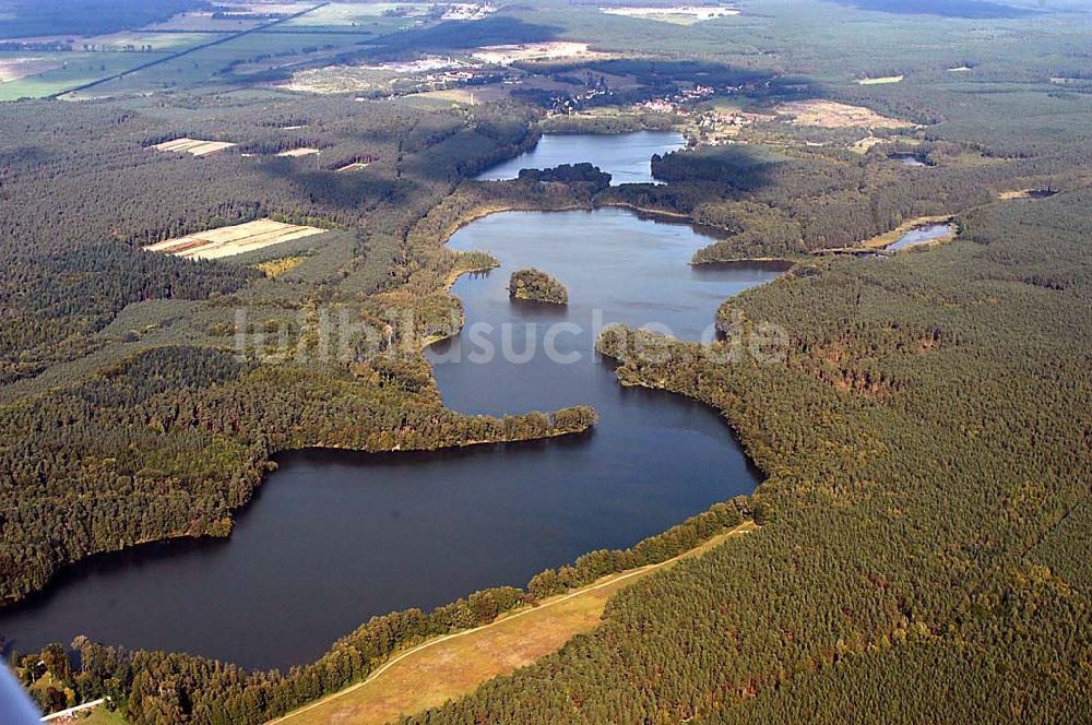 Luftbild Maxsee / Brandenburg - Maxsee und Maxsiedlung südlich von Straußberg bei Möncheberg 01.10.2003