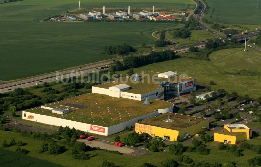 Luftbild Erfurt-Waltersleben - Möbelhaus Höffner und Sconto in Erfurt-Waltersleben im Bundesland Thüringen