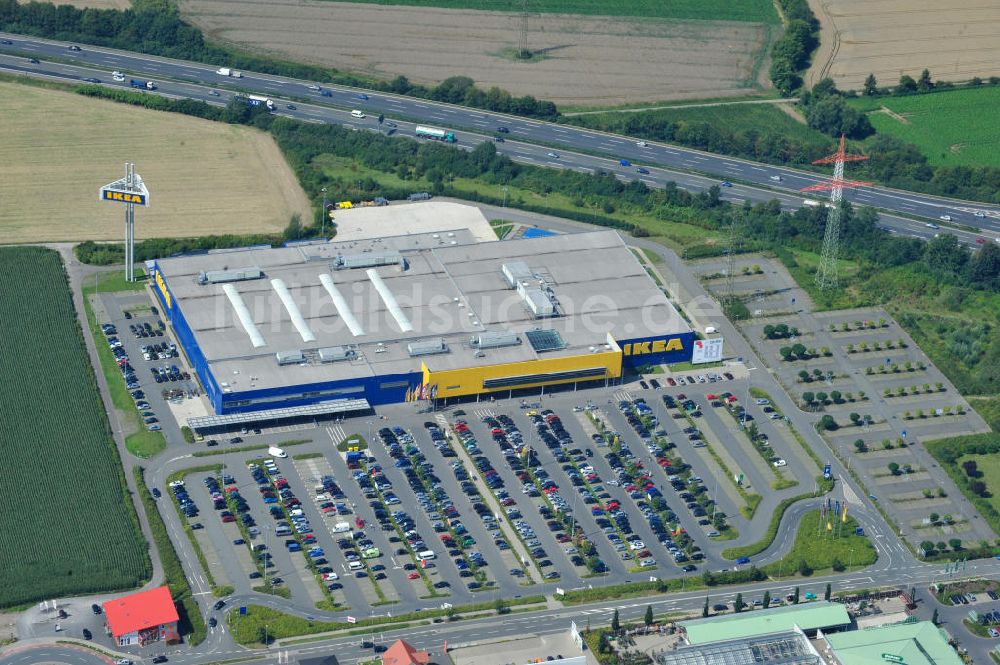 Luftbild Kamen - Möbelhaus IKEA Einrichtungshaus in Kamen