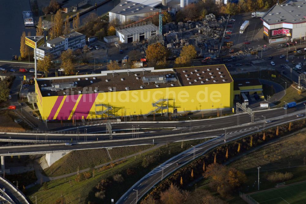 Luftbild Berlin - Möbelhaus Sconto an der Grenzallee in Berlin