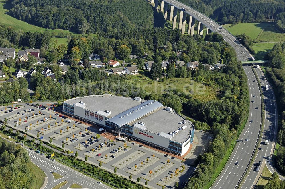 Lüdenscheid aus der Vogelperspektive: Möbelhaus Sonneborn Lüdenscheid