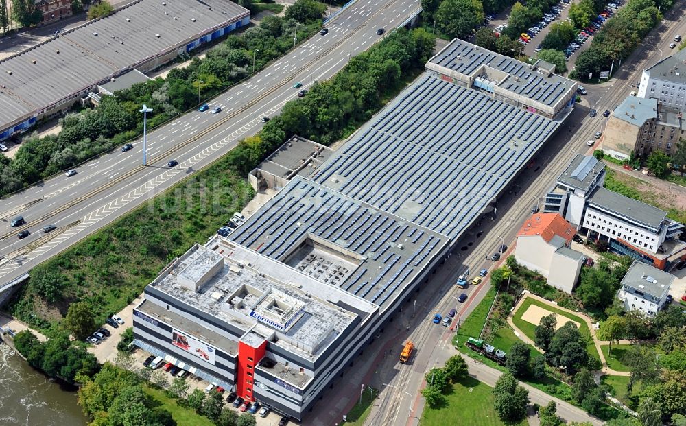 Luftaufnahme Halle / Saale - Möbelhaus Wohn-Centrum Lührmann in Halle / Saale im Bundesland Sachsen-Anhalt