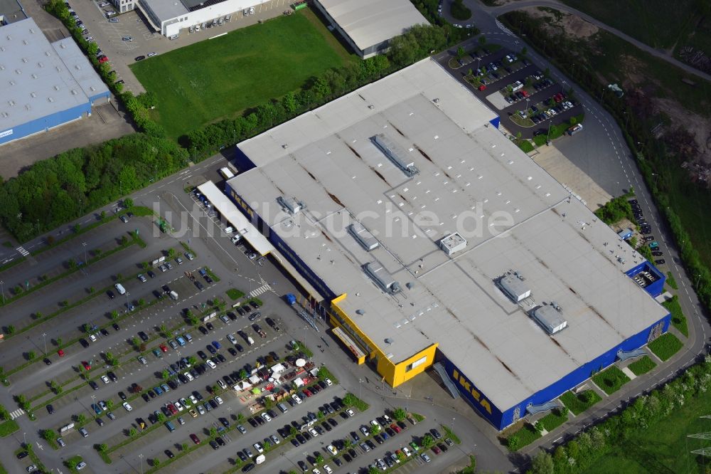 Osnabrück von oben - Möbelmarkt IKEA Einrichtungshaus in Osnabrück im Bundesland Niedersachsen, Deutschland