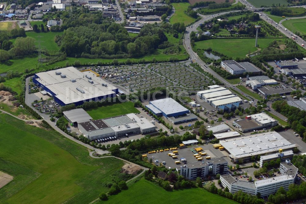 Osnabrück von oben - Möbelmarkt IKEA Einrichtungshaus in Osnabrück im Bundesland Niedersachsen, Deutschland