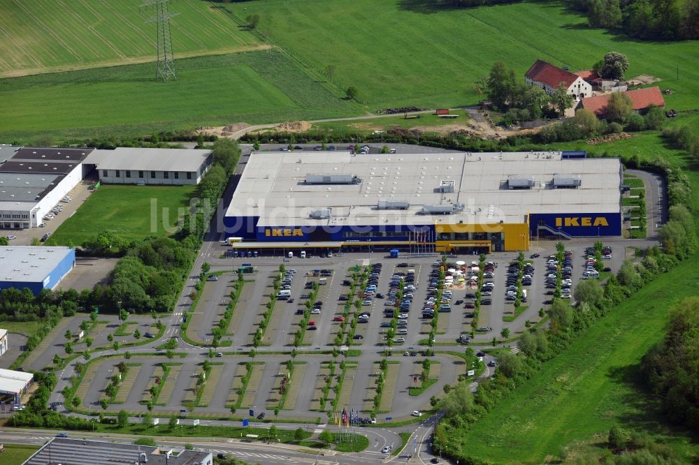 Luftaufnahme Osnabrück - Möbelmarkt IKEA Einrichtungshaus in Osnabrück im Bundesland Niedersachsen, Deutschland