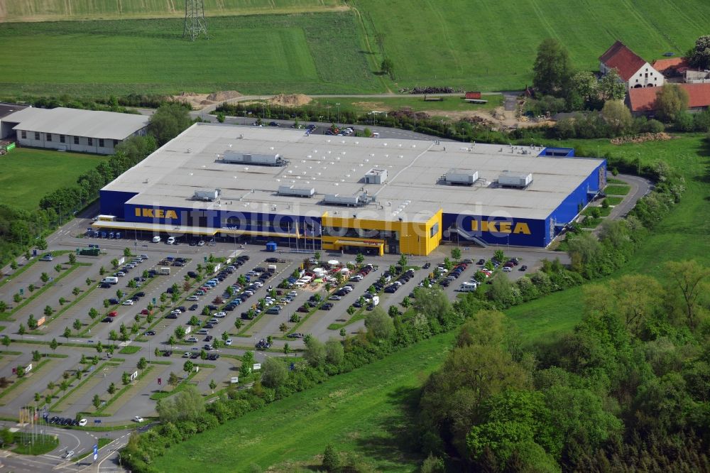 Osnabrück von oben - Möbelmarkt IKEA Einrichtungshaus in Osnabrück im Bundesland Niedersachsen, Deutschland