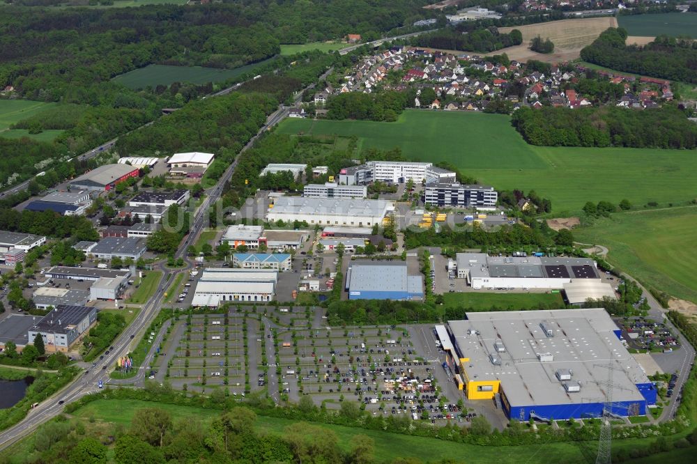 Luftaufnahme Osnabrück - Möbelmarkt IKEA Einrichtungshaus in Osnabrück im Bundesland Niedersachsen, Deutschland