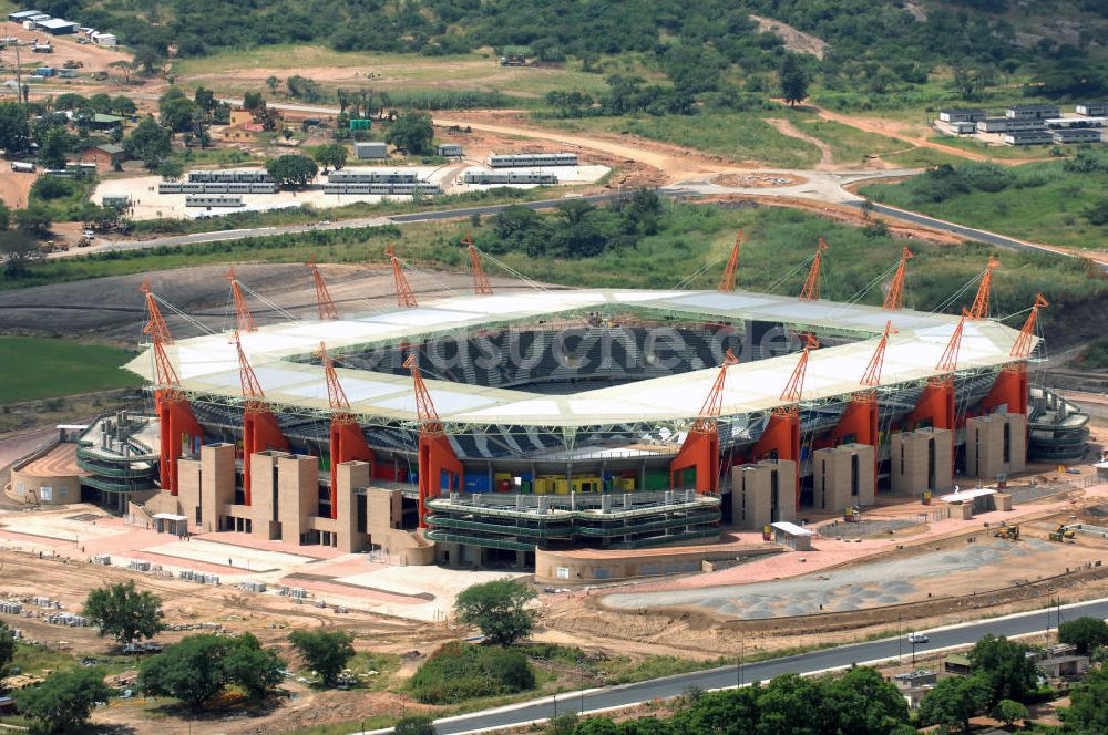 Nelspruit aus der Vogelperspektive: Mbombela-Stadion / Stadium in Nelspruit in Südafrika / South Africa