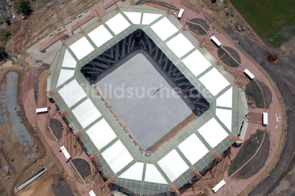 Nelspruit von oben - Mbombela-Stadion / Stadium in Nelspruit in Südafrika / South Africa