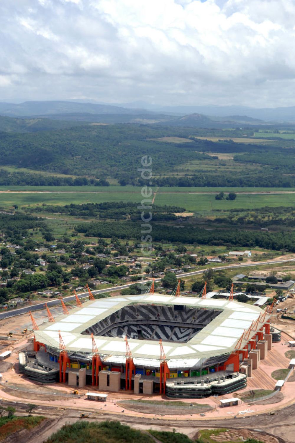 Nelspruit aus der Vogelperspektive: Mbombela-Stadion / Stadium in Nelspruit in Südafrika / South Africa