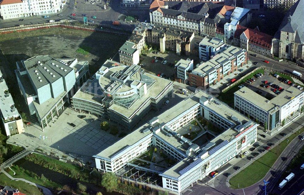 Luftbild Halle / Saale - MDR Hörfunkzentrale in Halle und Sitz der Stadtwerke Halle / Saale