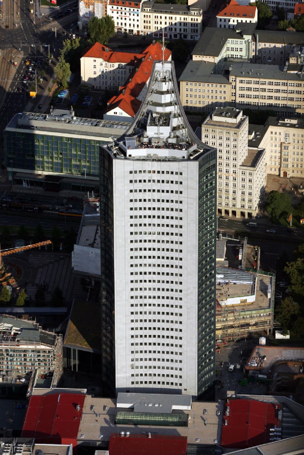 Leipzig aus der Vogelperspektive: MDR Turm Leipzig - MDR-tower