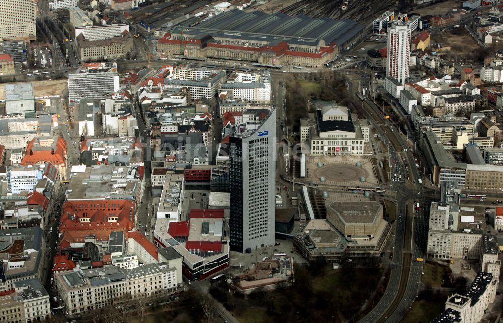 Luftaufnahme Leipzig - MDR Turm Leipzig - MDR-tower