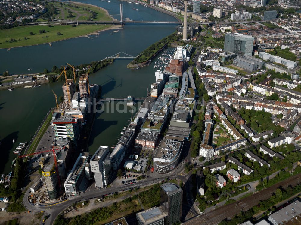 Düsseldorf von oben - Medienhafen Düsseldorf