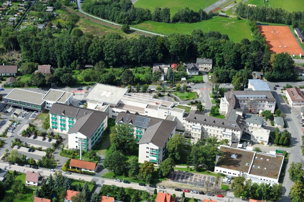 Sonneberg von oben - Medinos Klinik Sonneberg in Thüringen / Thuringia