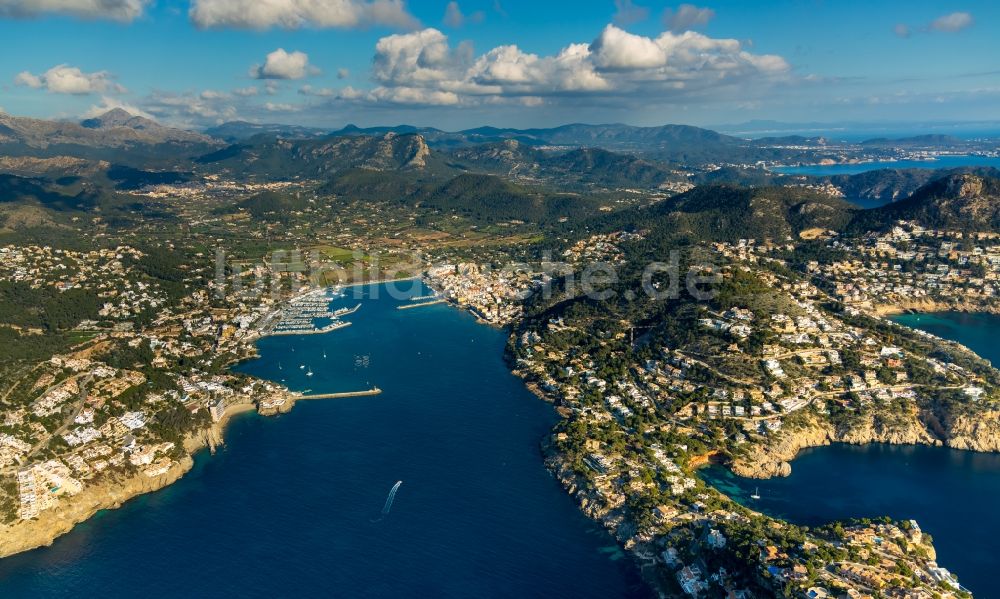 Luftbild Andratx - Meeres-Küste des Balearen-Meer in Andratx auf der balearischen Mittelmeerinsel Mallorca, Spanien