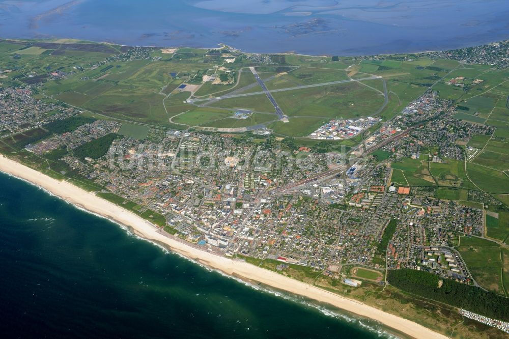 Luftbild Westerland - Meeres-Küste der Insel Sylt in Westerland im Bundesland Schleswig-Holstein