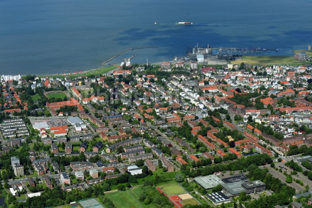 Luftbild Cuxhaven - Meeres-Küste der Nordsee in Cuxhaven im Bundesland Niedersachsen, Deutschland