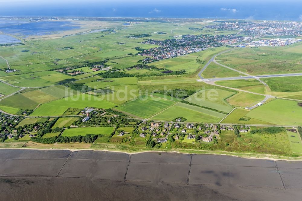 Sylt-Ost von oben - Meeres-Küste der Nordsee in Keitum-Klentertal im Bundesland Schleswig-Holstein