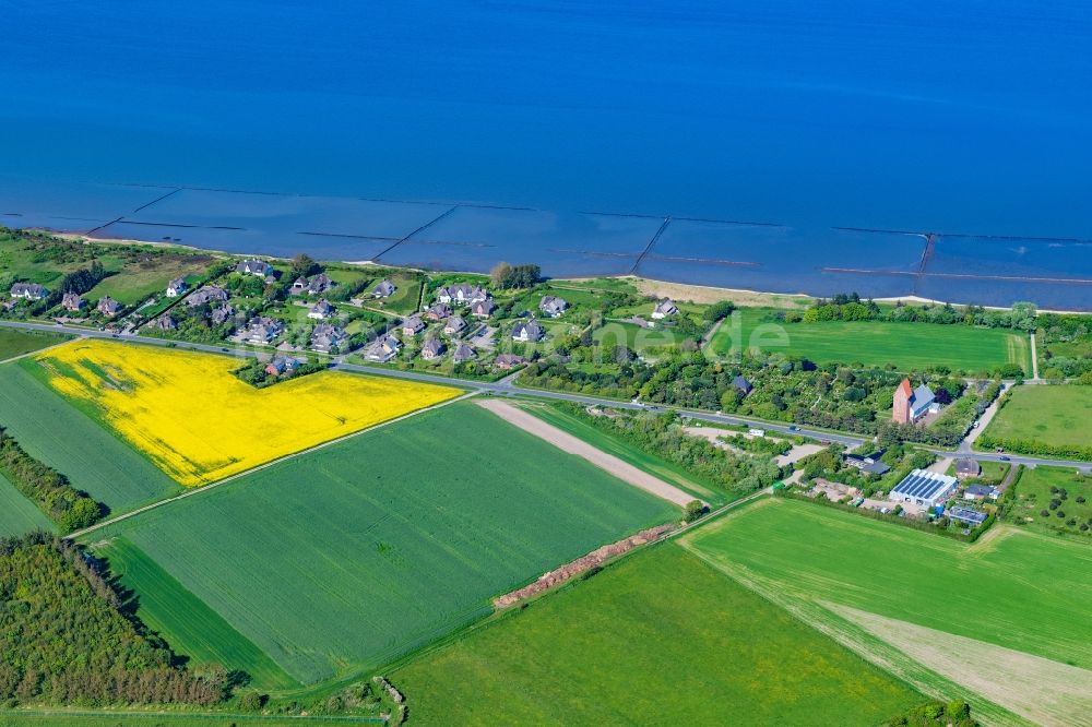 Luftbild Sylt - Meeres-Küste der Nordsee in Keitum-Klentertal im Bundesland Schleswig-Holstein