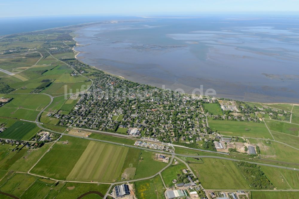 Luftaufnahme Keitum - Meeres-Küste der Nordsee in Keitum im Bundesland Schleswig-Holstein