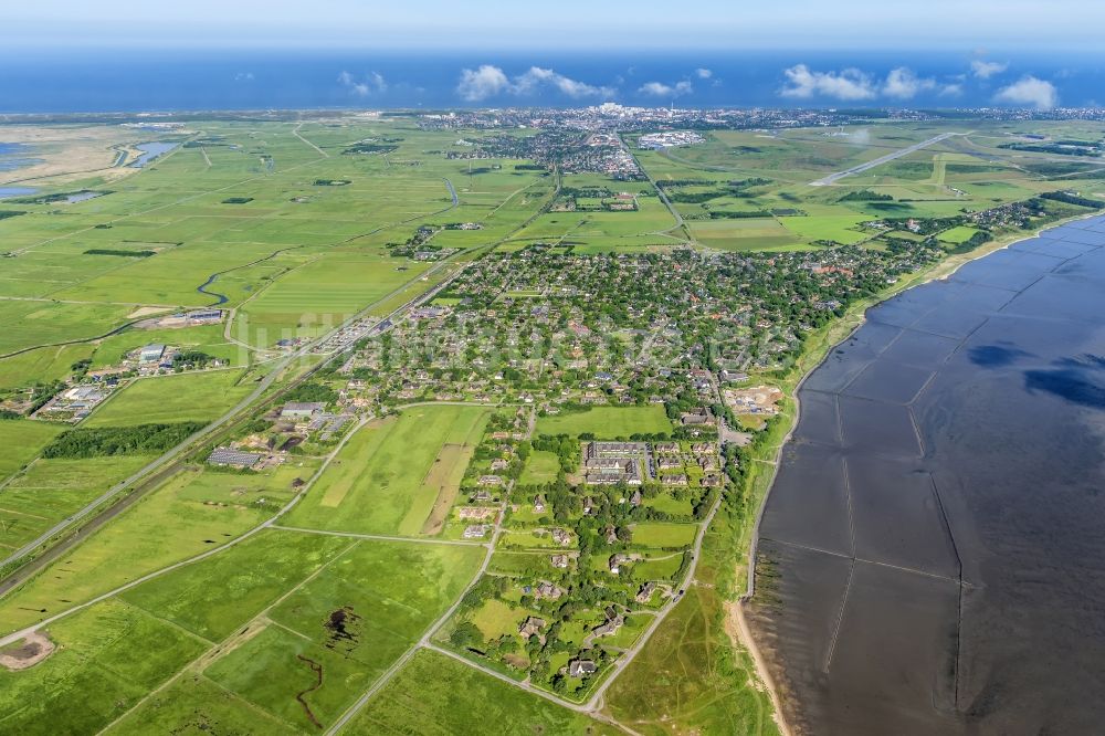 Sylt-Ost aus der Vogelperspektive: Meeres-Küste der Nordsee in Keitum im Bundesland Schleswig-Holstein