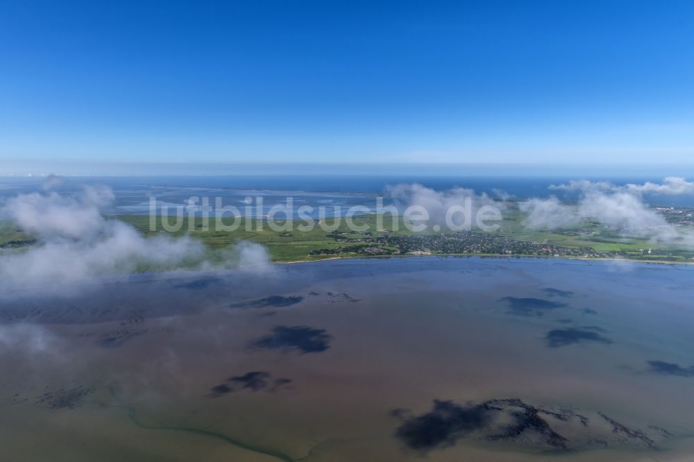 Sylt-Ost von oben - Meeres-Küste der Nordsee in Keitum im Bundesland Schleswig-Holstein