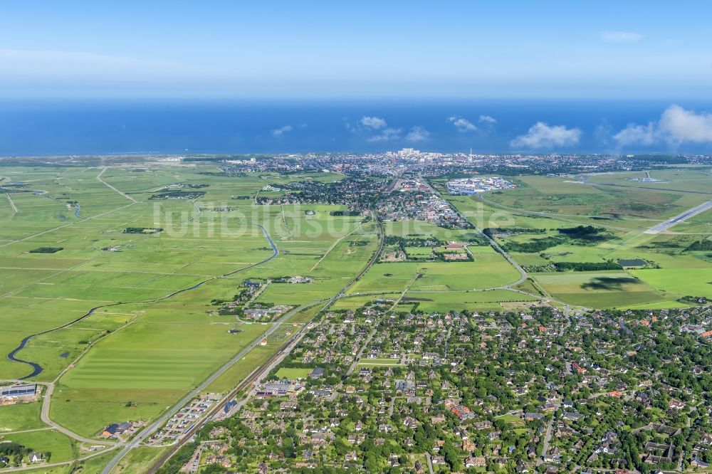 Luftaufnahme Sylt-Ost - Meeres-Küste der Nordsee in Keitum im Bundesland Schleswig-Holstein