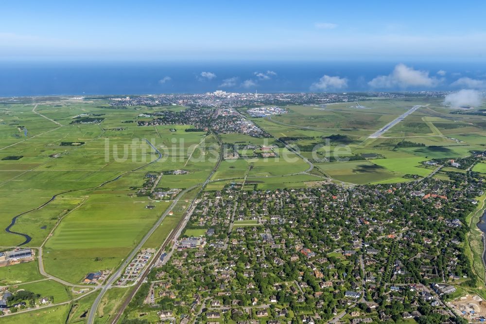 Sylt-Ost von oben - Meeres-Küste der Nordsee in Keitum im Bundesland Schleswig-Holstein