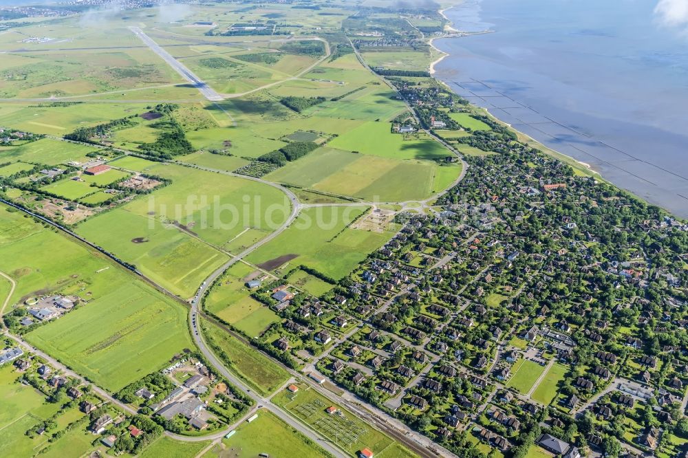 Sylt-Ost aus der Vogelperspektive: Meeres-Küste der Nordsee in Keitum im Bundesland Schleswig-Holstein