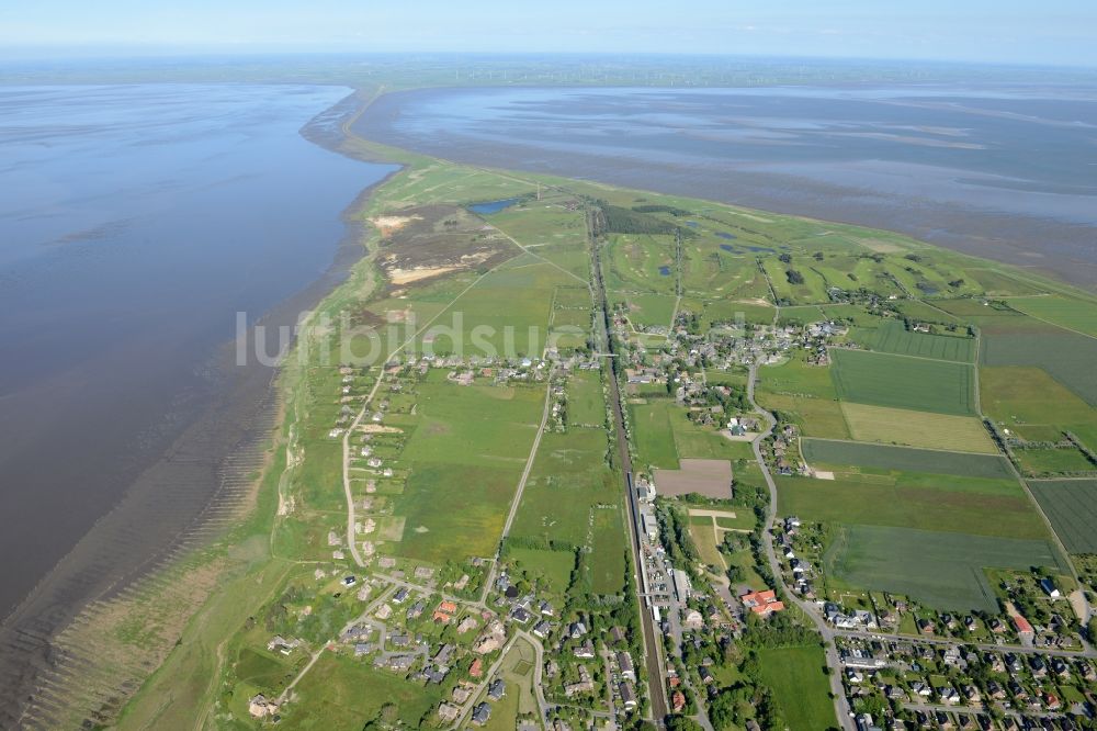 Morsum aus der Vogelperspektive: Meeres-Küste der Nordsee in Morsum im Bundesland Schleswig-Holstein